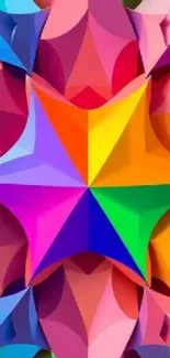 Colorful geometric abstract art wallpaper
