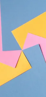 Colorful abstract geometric wallpaper with interlocking shapes.