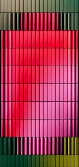 Vibrant abstract geometric pattern on wallpaper.