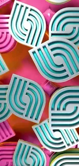 Colorful abstract geometric shapes wallpaper