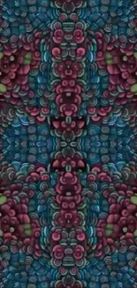 Colorful abstract kaleidoscope pattern wallpaper.