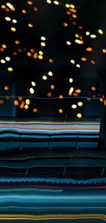 Colorful abstract light pattern with vivid bokeh effect.