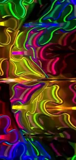 Vibrant colorful abstract light patterns wallpaper.