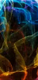 Colorful abstract light swirls wallpaper for mobile.