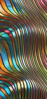 Vibrant abstract lines with colorful gradient.