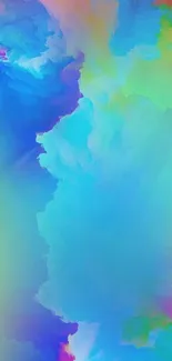 Vibrant colorful abstract mobile wallpaper.