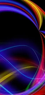 Colorful abstract swirling wallpaper for mobile devices.