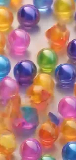 Colorful 3D orbs in a vibrant abstract design wallpaper.