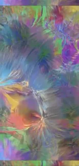 Colorful abstract wallpaper with swirling patterns.