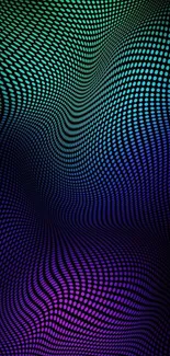 Colorful abstract dots forming a gradient pattern on phone wallpaper.