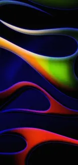 Abstract colorful wallpaper with dynamic waves.