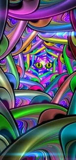 Colorful abstract spiral wallpaper with vibrant psychedelic patterns.