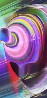 Colorful abstract swirl with dynamic gradients.
