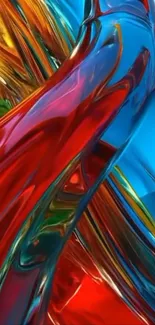Colorful abstract swirl design wallpaper.