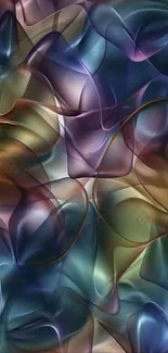 Abstract colorful wave design for mobile wallpaper.