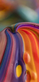 Colorful abstract wave design with vibrant hues and flowing patterns.