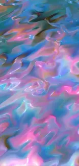 Colorful abstract wave pattern in pink and blue hues.