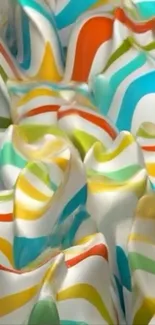 Colorful abstract waves create a vibrant pattern.