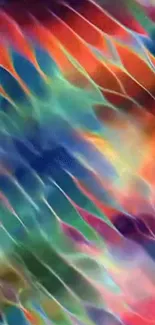 Vibrant colorful abstract waves wallpaper with dynamic design.