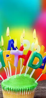 Colorful Birthday Cupcake Wallpaper Live Wallpaper