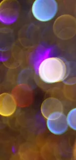 Colorful bokeh wallpaper with vibrant circles in a dreamy style for mobile screens.