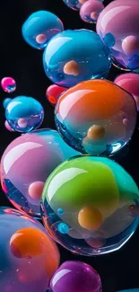 Colorful bubbles floating in an abstract design.