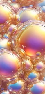 Vibrant abstract design with colorful bubbles.