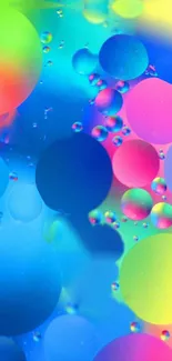 Vibrant and colorful abstract bubble wallpaper.