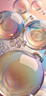 Colorful bubbles on a gradient background.