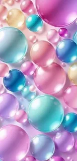 Colorful pastel bubble wallpaper design.