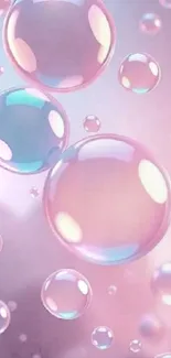 Pastel bubble wallpaper with reflective hues.