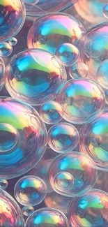 Colorful bubbles creating a mesmerizing, vibrant phone wallpaper.