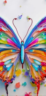 Vibrant multicolored butterfly artwork for mobile wallpaper.