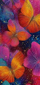 Colorful butterfly art with vibrant hues