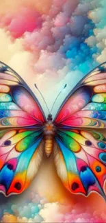 Colorful butterfly artwork for mobile wallpaper.