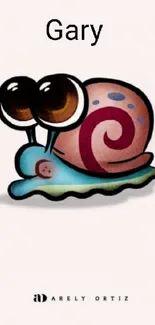 Colorful cartoon snail mobile wallpaper.