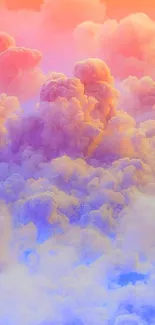 Vibrant wallpaper with colorful pastel clouds and a soft gradient sky.