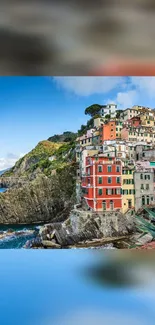 Cinque Terre coastal village with colorful buildings and blue sea.