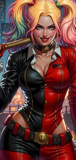 Vibrant comic character artwork with a colorful and dynamic design.