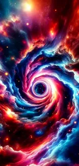 Colorful cosmic vortex wallpaper with vibrant colors.