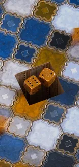 Colorful dice pattern wallpaper for phones.