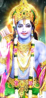 Vibrant and colorful divine deity mobile wallpaper.