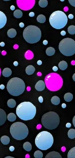 Colorful bubble pattern on dark background.