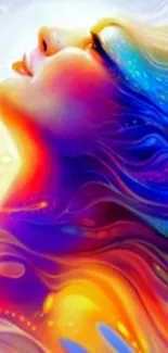 Abstract colorful art with vibrant flowing lines creating a dreamy effect.