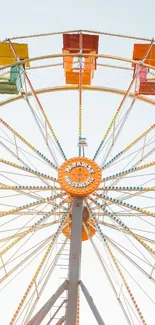 Colorful Ferris wheel wallpaper for mobile display.