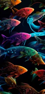 Colorful fish artwork with vibrant colors.