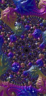 Intricate fractal design with vibrant colors.