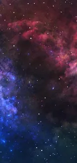 Colorful galactic sky wallpaper with nebulae and stars.