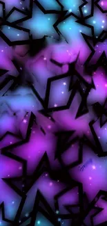 Vibrant galaxy starry wallpaper with pink and purple hues.