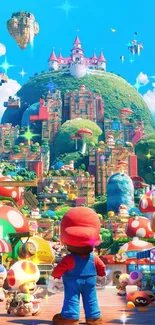 Colorful game world with vibrant landscapes and iconic characters.